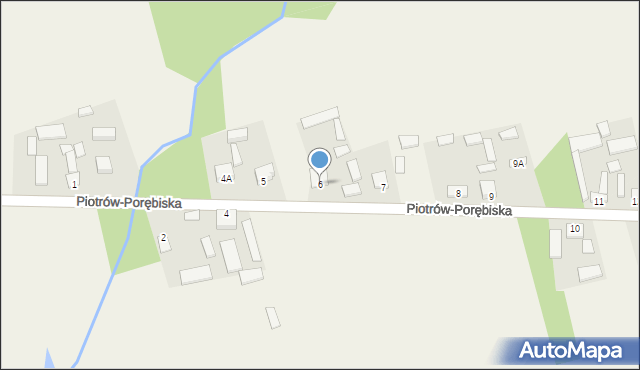 Piotrów-Porębiska, Piotrów-Porębiska, 6, mapa Piotrów-Porębiska