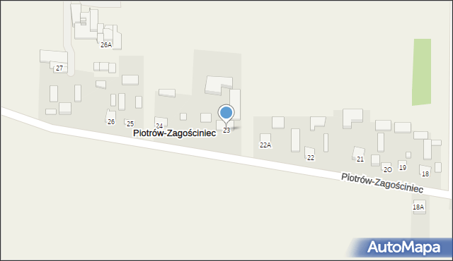 Piotrów-Zagościniec, Piotrów-Zagościniec, 23, mapa Piotrów-Zagościniec