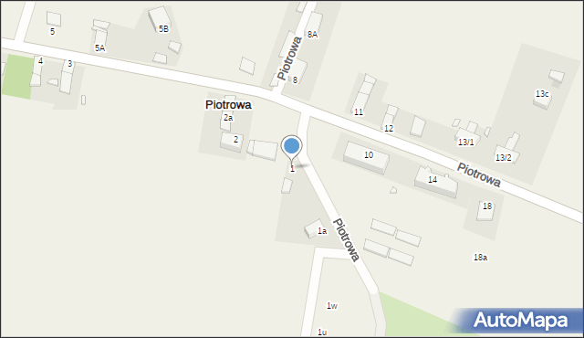 Piotrowa, Piotrowa, 1, mapa Piotrowa