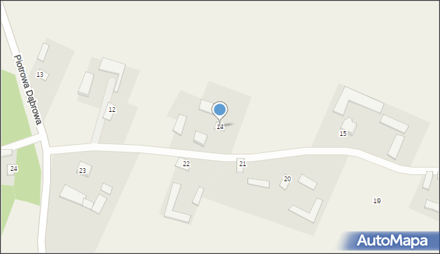 Piotrowa Dąbrowa, Piotrowa Dąbrowa, 14, mapa Piotrowa Dąbrowa