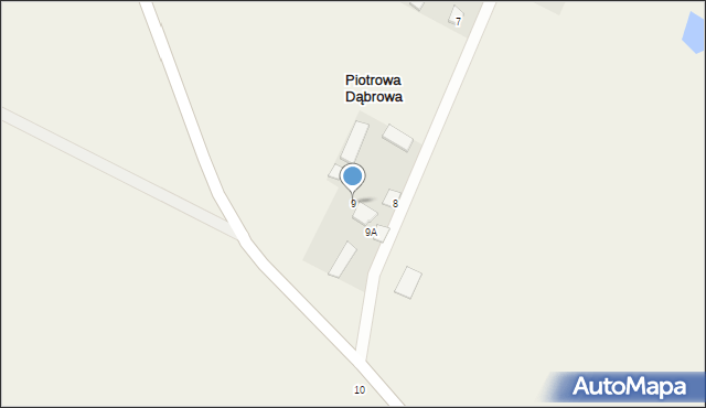 Piotrowa Dąbrowa, Piotrowa Dąbrowa, 9, mapa Piotrowa Dąbrowa