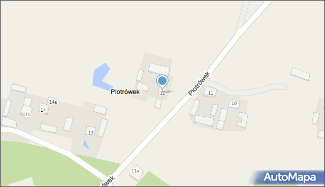 Piotrówek, Piotrówek, 12, mapa Piotrówek