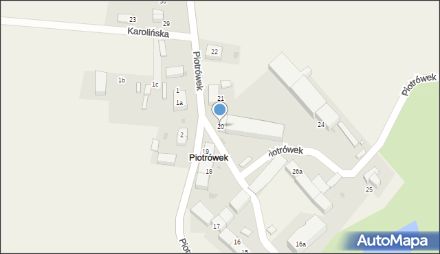 Piotrówek, Piotrówek, 20, mapa Piotrówek