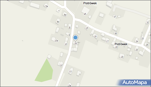 Piotrówek, Piotrówek, 14, mapa Piotrówek