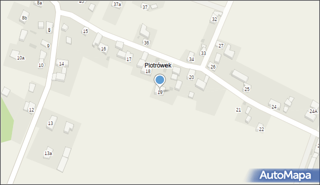 Piotrówek, Piotrówek, 19, mapa Piotrówek