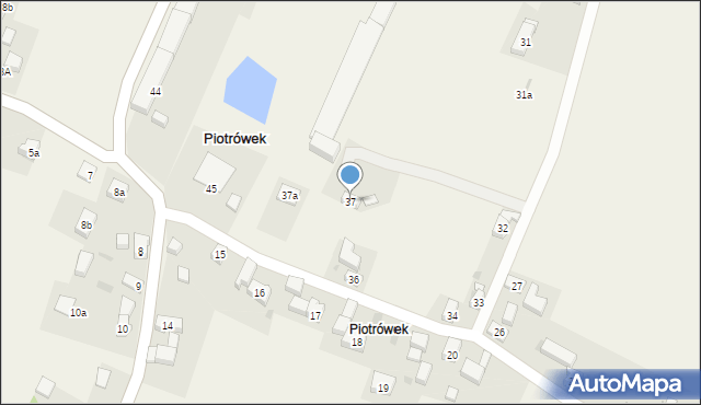 Piotrówek, Piotrówek, 37, mapa Piotrówek