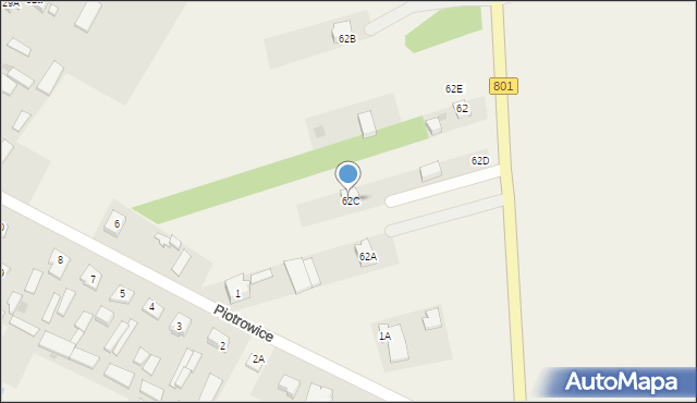 Piotrowice, Piotrowice, 62C, mapa Piotrowice