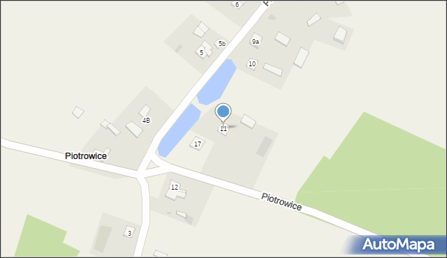 Piotrowice, Piotrowice, 11, mapa Piotrowice