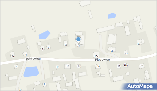 Piotrowice, Piotrowice, 13, mapa Piotrowice