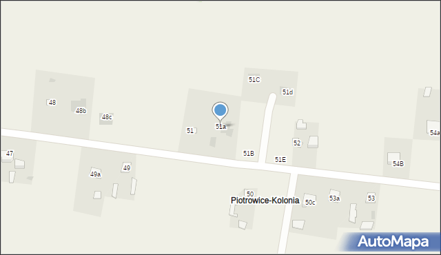 Piotrowice, Piotrowice, 51a, mapa Piotrowice