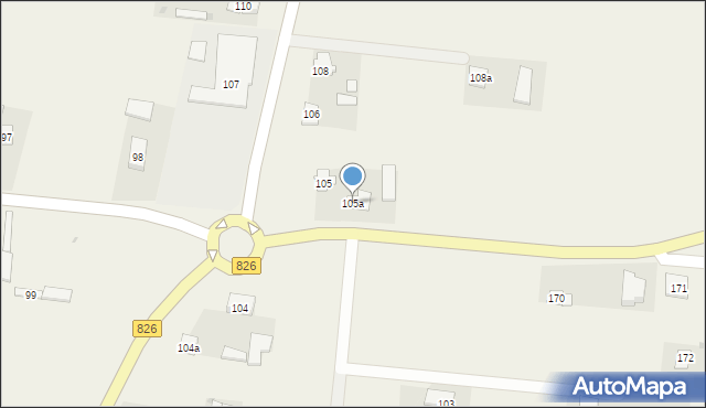 Piotrowice, Piotrowice, 105a, mapa Piotrowice