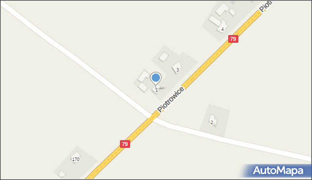 Piotrowice, Piotrowice, 1, mapa Piotrowice