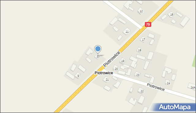 Piotrowice, Piotrowice, 10, mapa Piotrowice