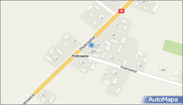 Piotrowice, Piotrowice, 20, mapa Piotrowice