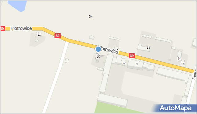 Piotrowice, Piotrowice, 10, mapa Piotrowice