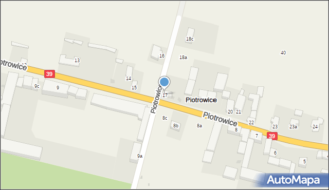 Piotrowice, Piotrowice, 17, mapa Piotrowice