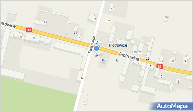 Piotrowice, Piotrowice, 8c, mapa Piotrowice