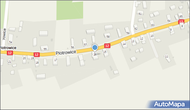 Piotrowice, Piotrowice, 16, mapa Piotrowice