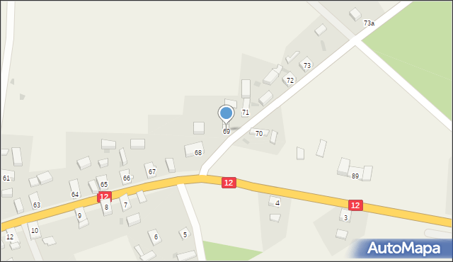 Piotrowice, Piotrowice, 69A, mapa Piotrowice