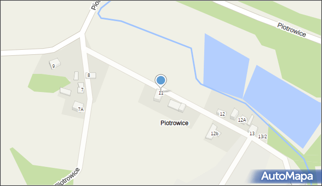 Piotrowice, Piotrowice, 11, mapa Piotrowice