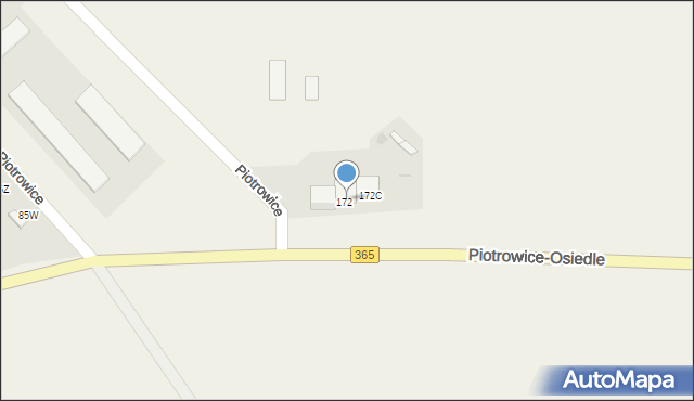 Piotrowice, Piotrowice, 172B, mapa Piotrowice