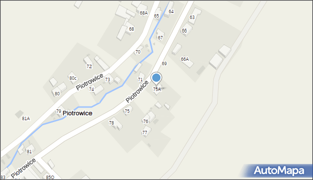 Piotrowice, Piotrowice, 75A, mapa Piotrowice