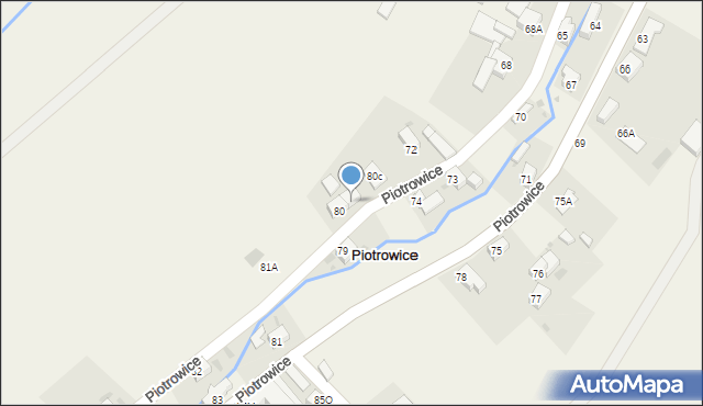 Piotrowice, Piotrowice, 80B, mapa Piotrowice