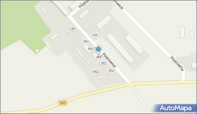 Piotrowice, Piotrowice, 85a, mapa Piotrowice