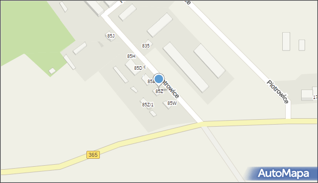 Piotrowice, Piotrowice, 85Z, mapa Piotrowice