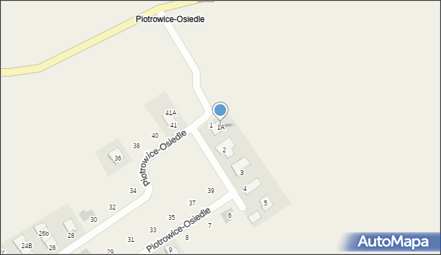 Piotrowice, Piotrowice-Osiedle, 1A, mapa Piotrowice