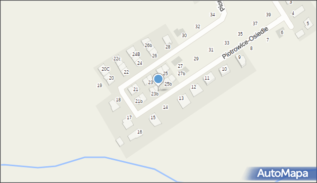 Piotrowice, Piotrowice-Osiedle, 23c, mapa Piotrowice