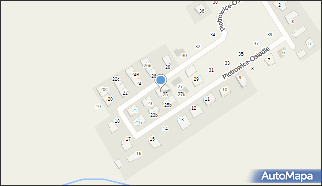 Piotrowice, Piotrowice-Osiedle, 25a, mapa Piotrowice