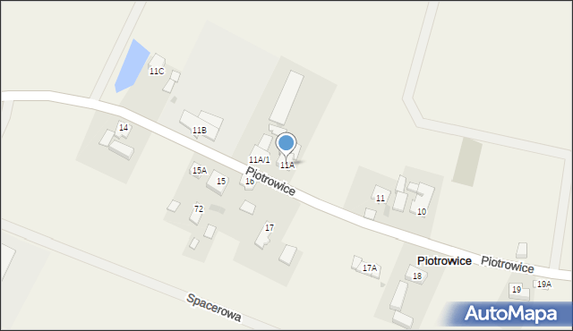 Piotrowice, Piotrowice, 11A, mapa Piotrowice