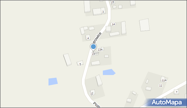 Piotrowice, Piotrowice, 13, mapa Piotrowice
