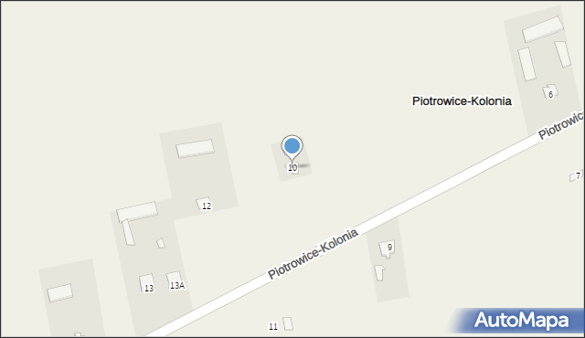 Piotrowice-Kolonia, Piotrowice-Kolonia, 10, mapa Piotrowice-Kolonia