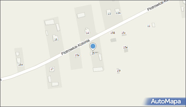 Piotrowice-Kolonia, Piotrowice-Kolonia, 15, mapa Piotrowice-Kolonia