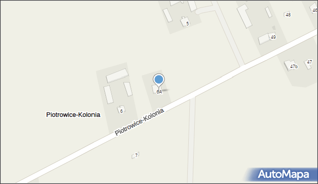 Piotrowice-Kolonia, Piotrowice-Kolonia, 6A, mapa Piotrowice-Kolonia