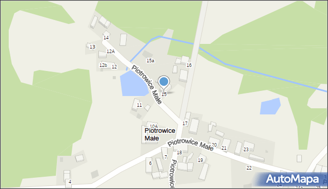 Piotrowice Małe, Piotrowice Małe, 15, mapa Piotrowice Małe