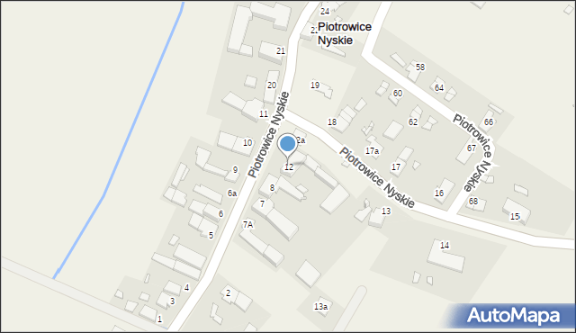 Piotrowice Nyskie, Piotrowice Nyskie, 12, mapa Piotrowice Nyskie