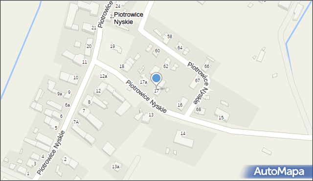 Piotrowice Nyskie, Piotrowice Nyskie, 17, mapa Piotrowice Nyskie