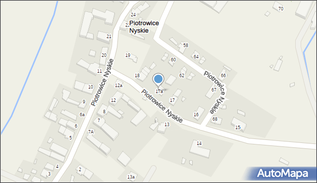 Piotrowice Nyskie, Piotrowice Nyskie, 17a, mapa Piotrowice Nyskie