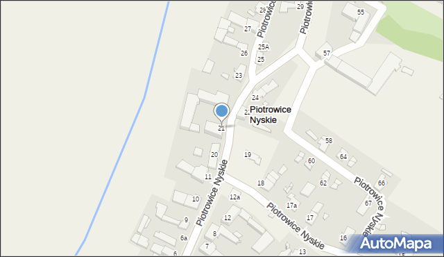 Piotrowice Nyskie, Piotrowice Nyskie, 21, mapa Piotrowice Nyskie