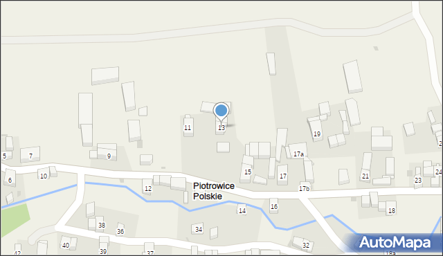 Piotrowice Polskie, Piotrowice Polskie, 13, mapa Piotrowice Polskie