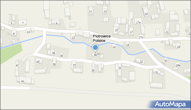 Piotrowice Polskie, Piotrowice Polskie, 34, mapa Piotrowice Polskie