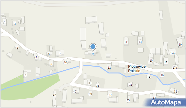 Piotrowice Polskie, Piotrowice Polskie, 9, mapa Piotrowice Polskie