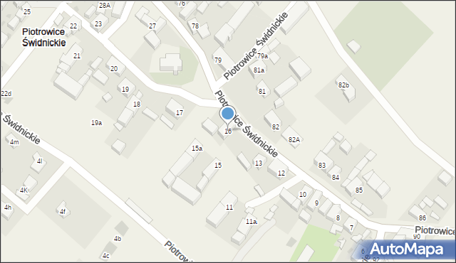 Piotrowice Świdnickie, Piotrowice Świdnickie, 16, mapa Piotrowice Świdnickie