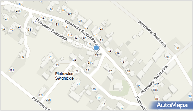 Piotrowice Świdnickie, Piotrowice Świdnickie, 28, mapa Piotrowice Świdnickie