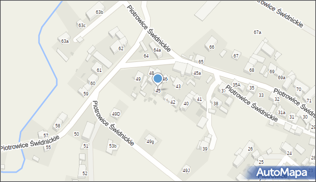 Piotrowice Świdnickie, Piotrowice Świdnickie, 45, mapa Piotrowice Świdnickie