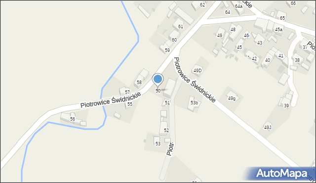 Piotrowice Świdnickie, Piotrowice Świdnickie, 50, mapa Piotrowice Świdnickie