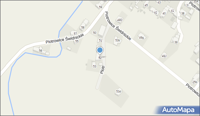 Piotrowice Świdnickie, Piotrowice Świdnickie, 52, mapa Piotrowice Świdnickie